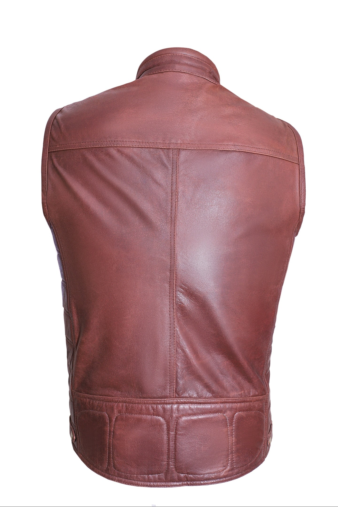 ORIGINAL COW HIDE 2 TONE LEATHER VEST FOR MEN