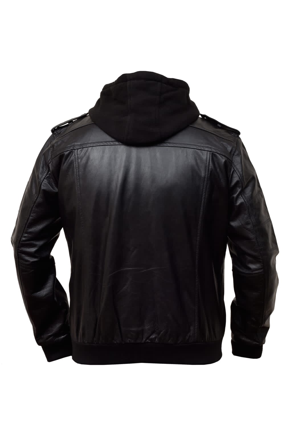 ORIGINAL COW HIDE JACKET FOR MEN WITH FLEECE HOOD