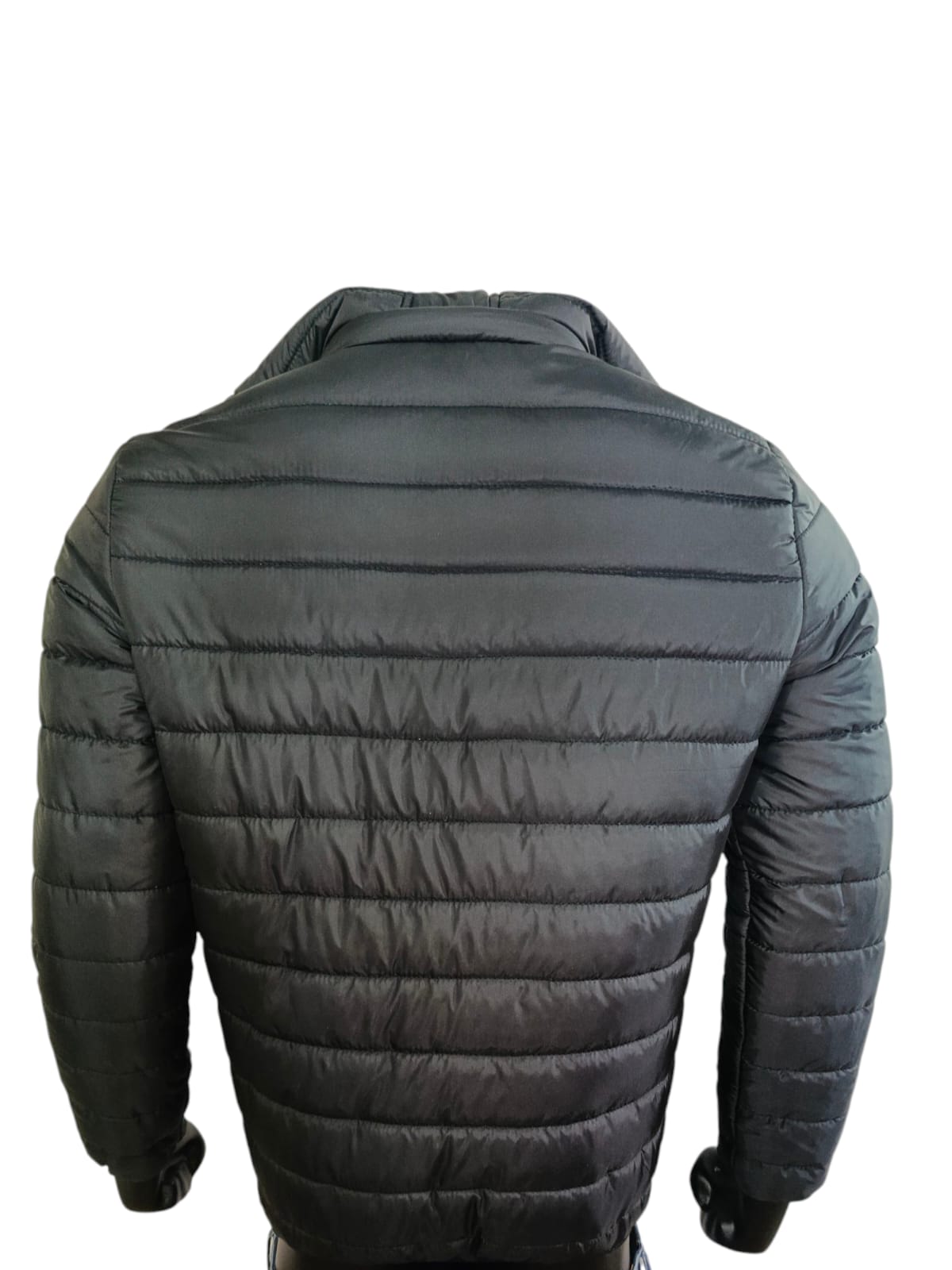 BLACK PARACHUTE JACKET FOR MEN WITH DEATTACHABLE HOOD