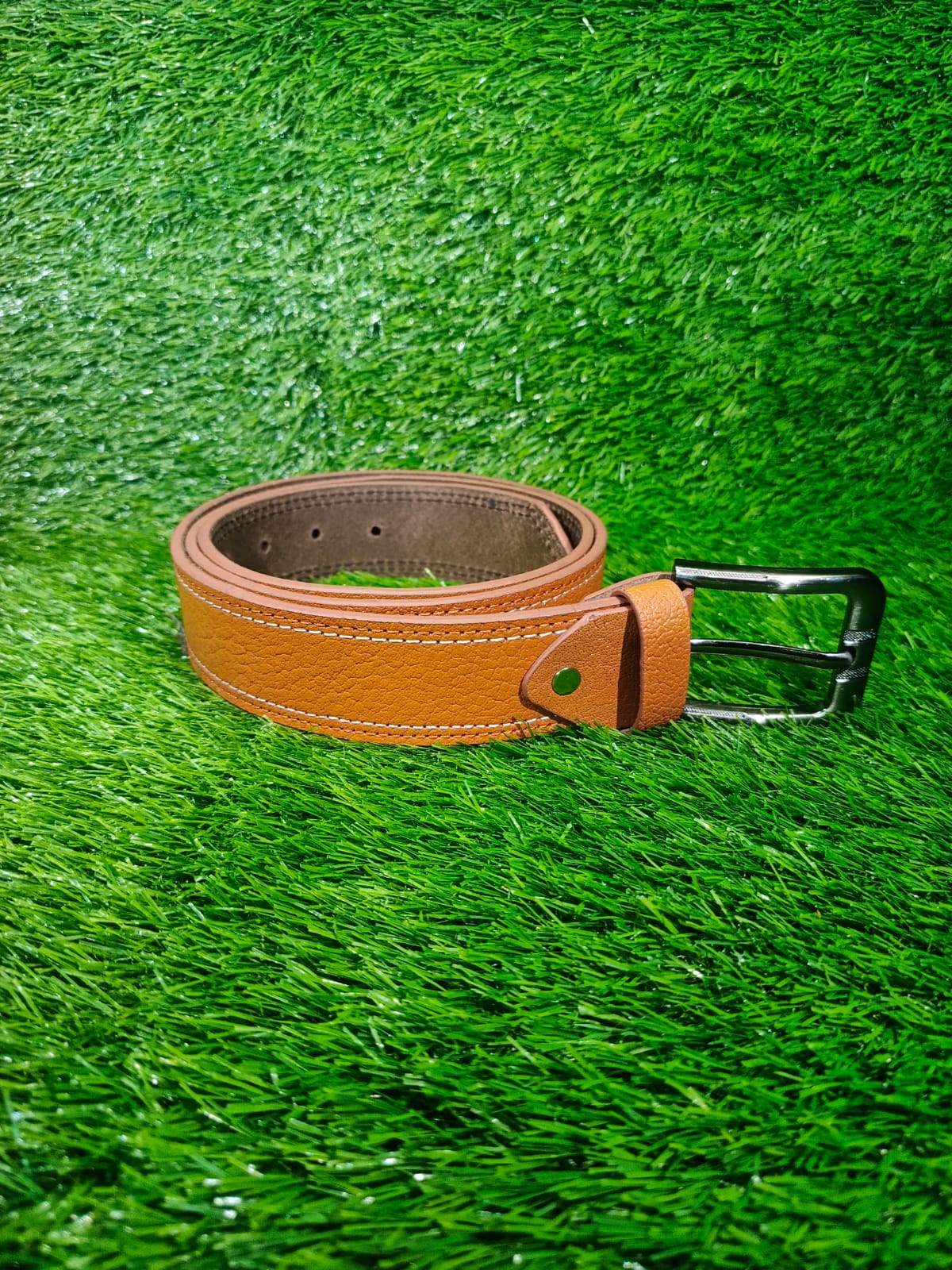 ORIGINAL COW LEATHER DOUBLE STITCH BELT FOR MEN