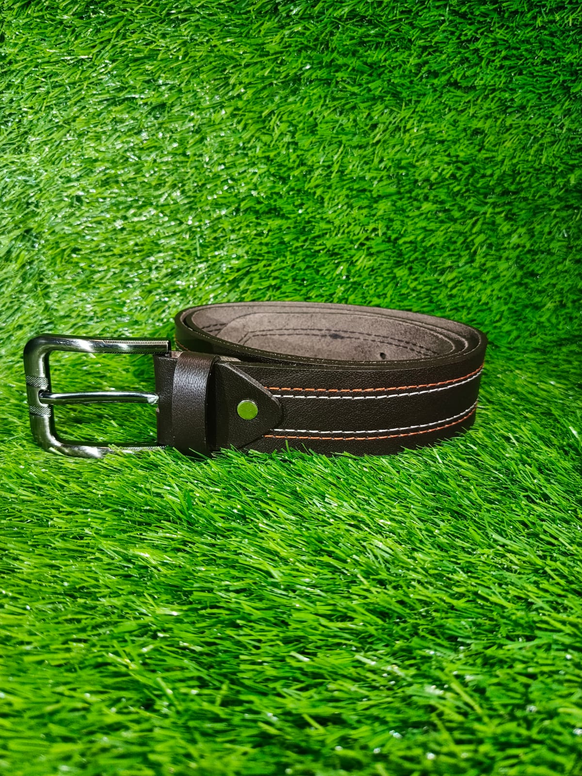 ORIGINAL COW LEATHER DOUBLE STITCH BELT FOR MEN