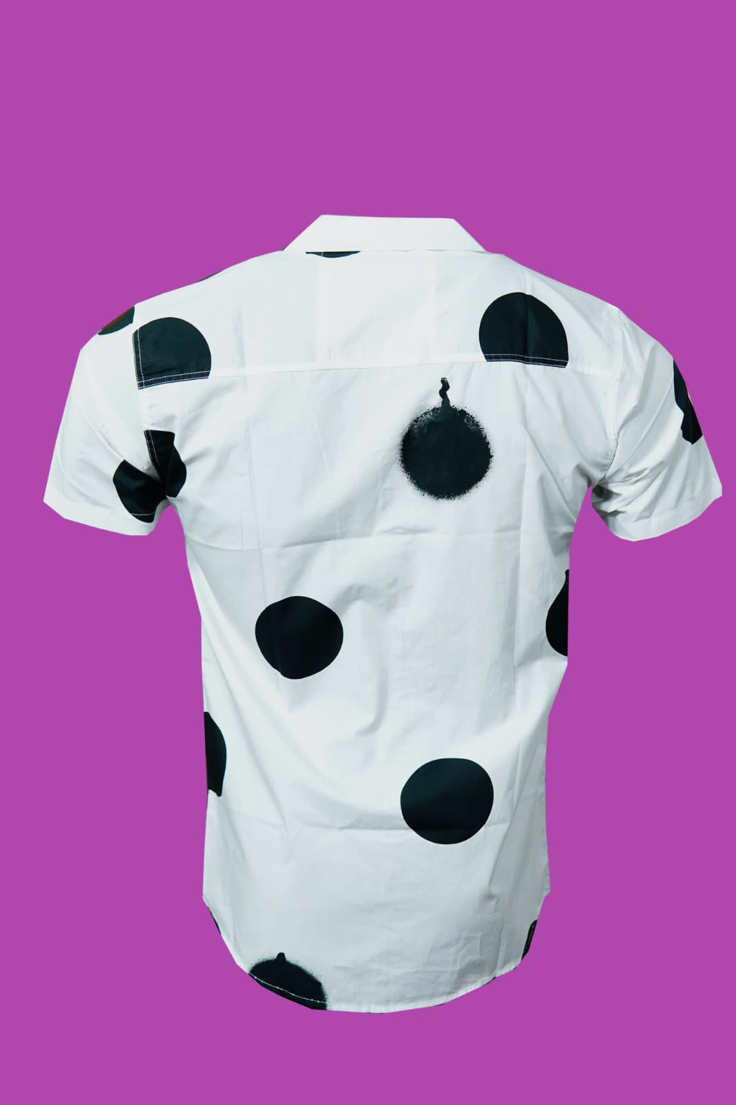 COAT COLLAR  BUTTON UP SHIRT WHITE