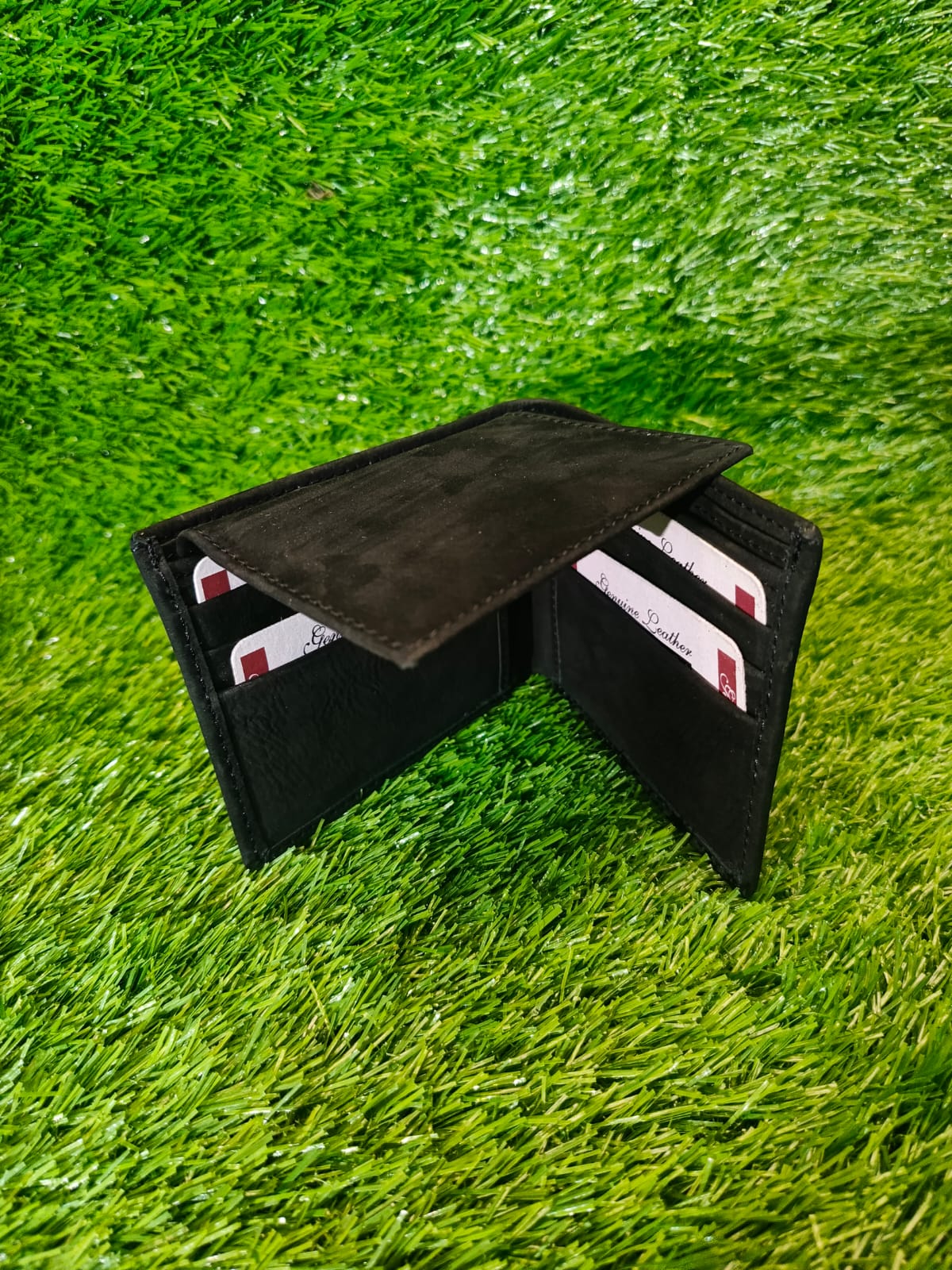 COW SUEDE LEATHER WALLET FOR MEN
